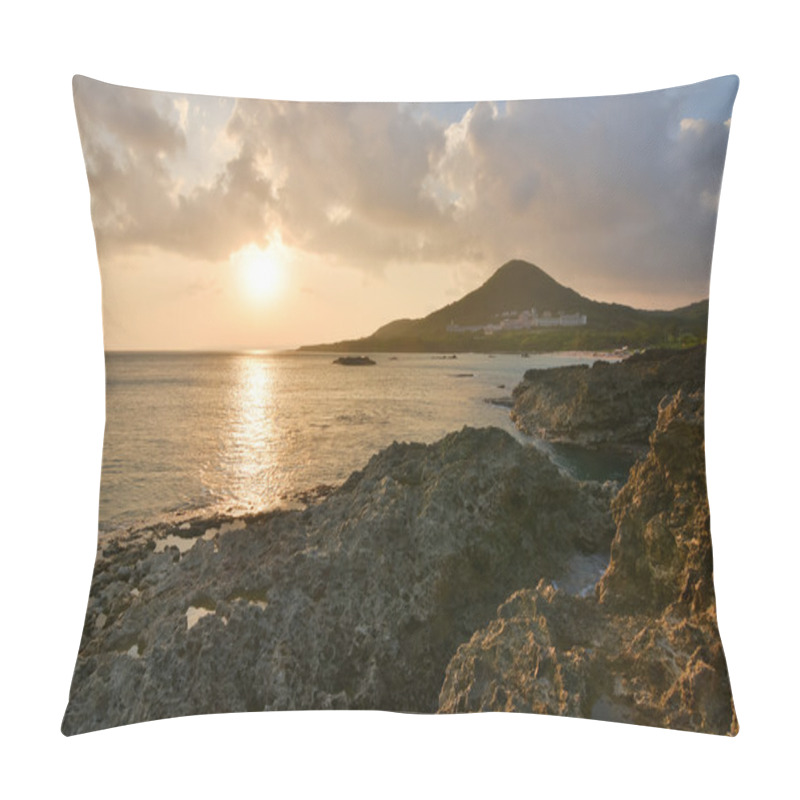 Personality  Sunset At Coral Coast Line Pillow Covers