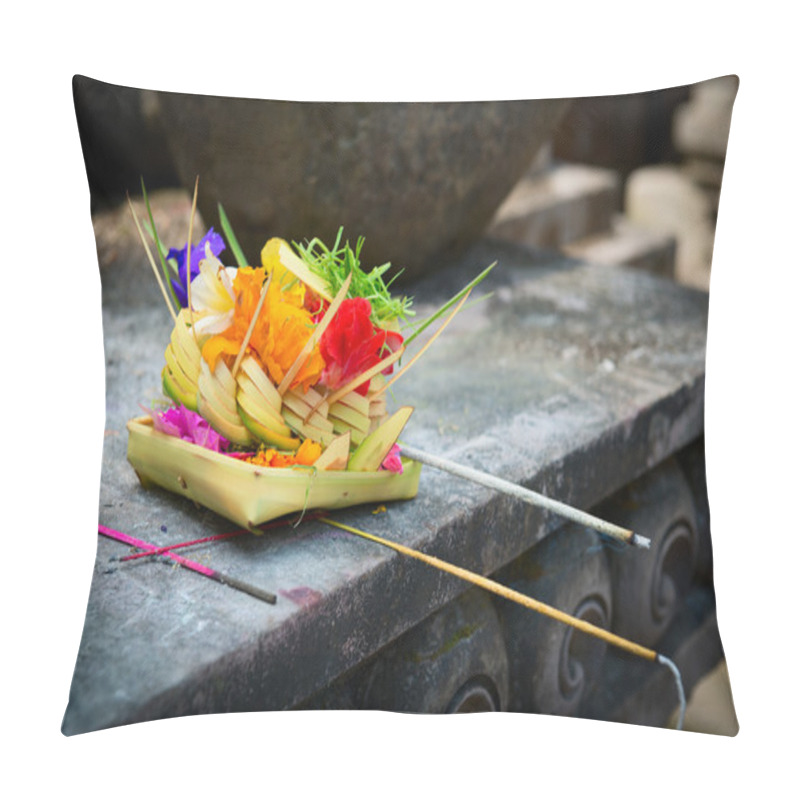 Personality  Offerings To Gods In Bali Pillow Covers