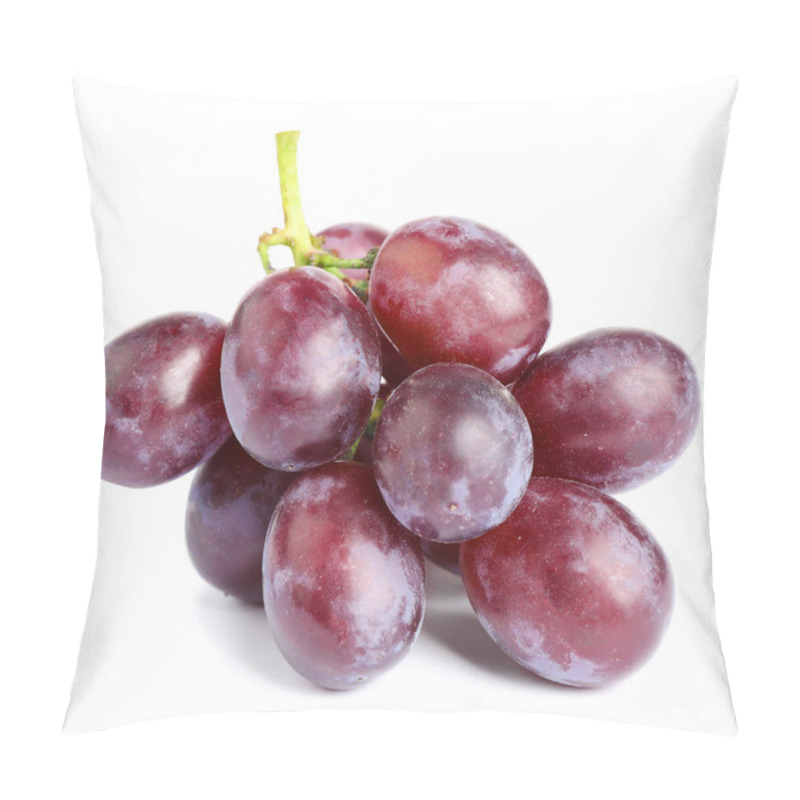 Personality  Fresh Ripe Juicy Pink Grapes Isolated On White Pillow Covers