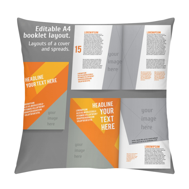 Personality  A4 Book  Layout Design Template Pillow Covers