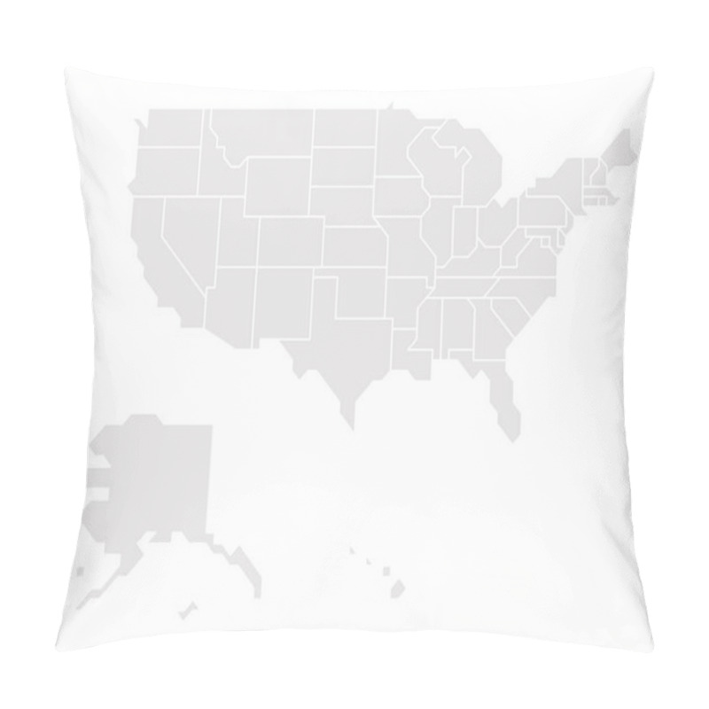 Personality  Generalized Retro Map Of USA Pillow Covers