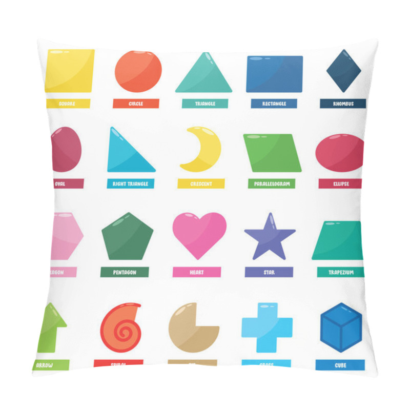 Personality  Set Of Basic Geometric Shapes Pillow Covers