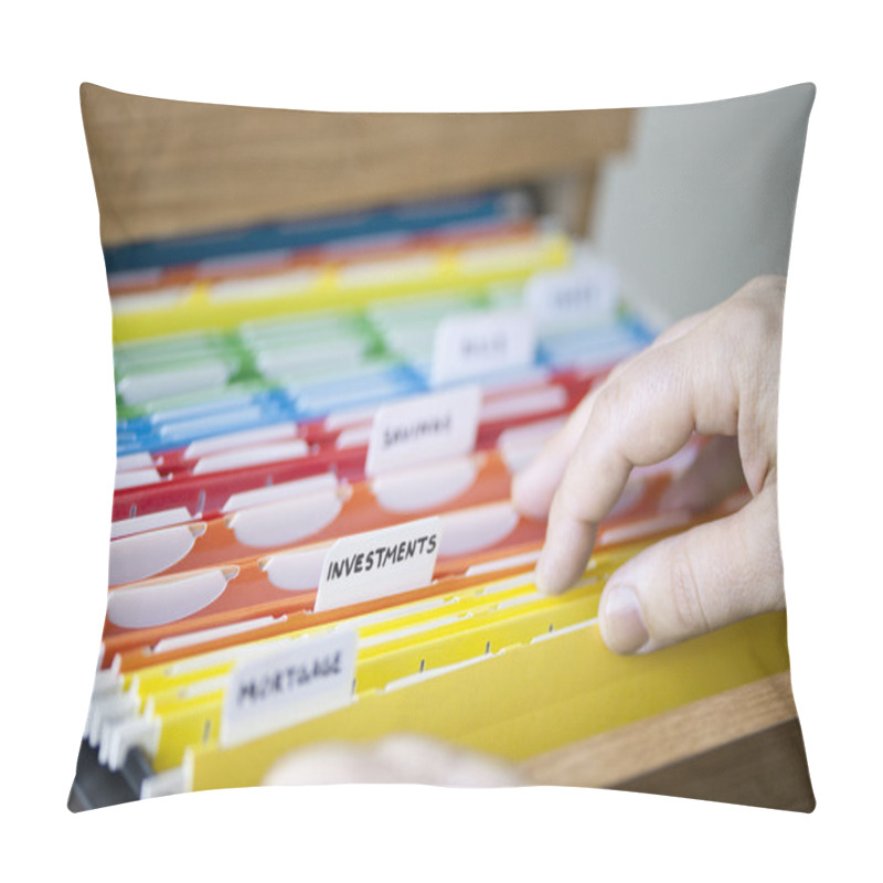 Personality  Financial Documents In Folders Pillow Covers