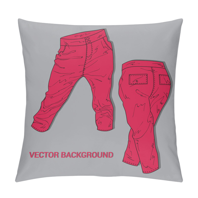 Personality  Vector Background With Pants. Pillow Covers