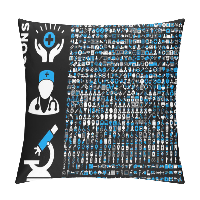 Personality  Flat Medical Icon Clipart Pillow Covers