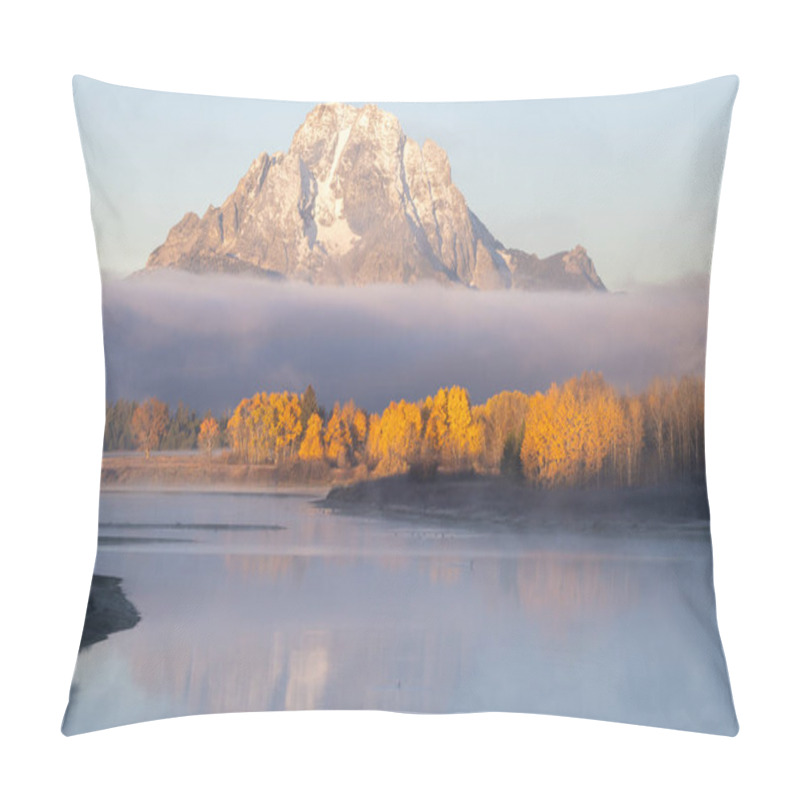 Personality  Sunrise At Oxbow Bend In Grand Teton National Park Pillow Covers