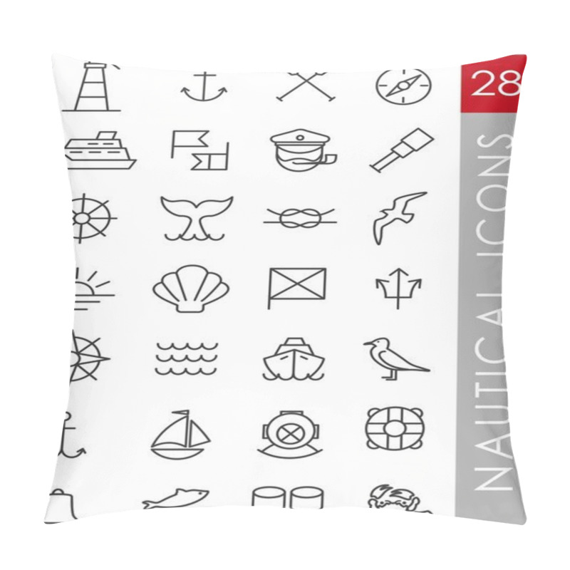 Personality  Nautical Icons Pillow Covers