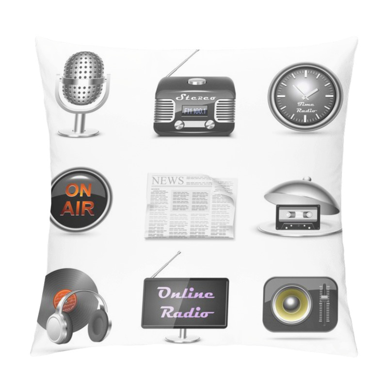 Personality  Radio Station Pillow Covers