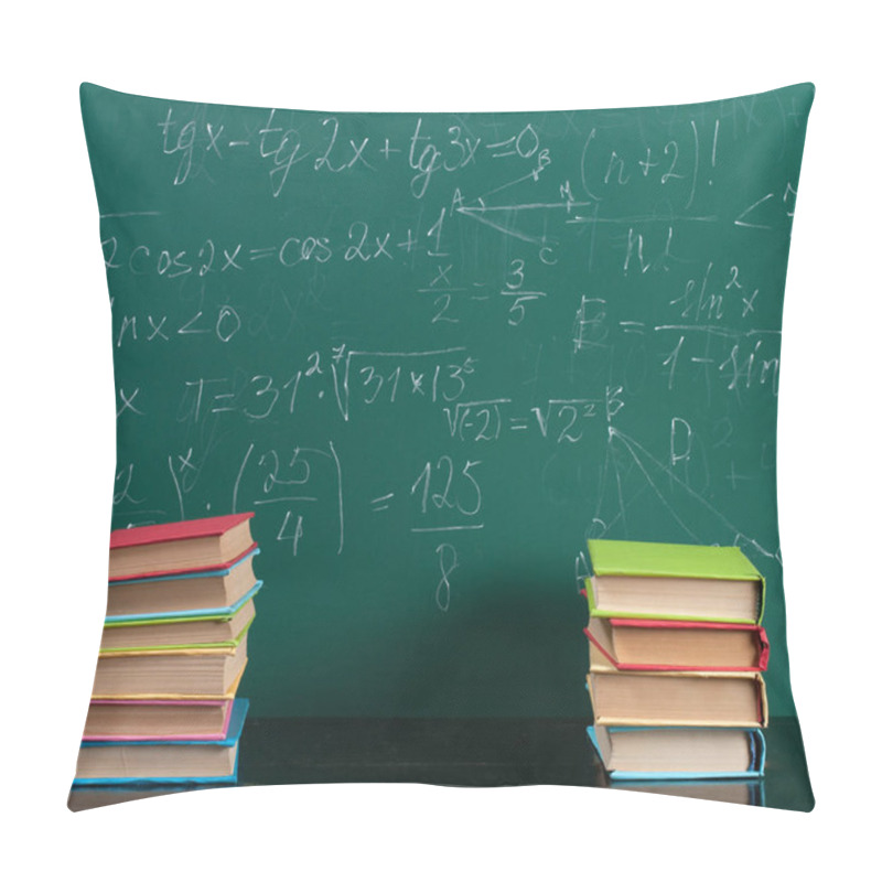 Personality  School Books On The Background Of The School Board Pillow Covers