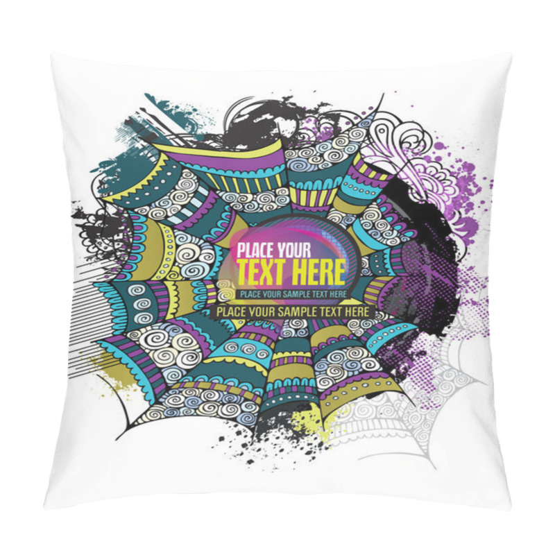 Personality  Vector Spider Web Grunge Design Pillow Covers