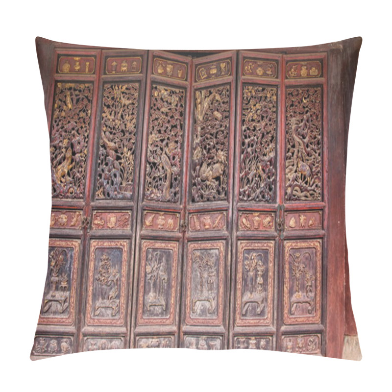 Personality  Yunnan Honghe Prefecture Jianshui Temple Great Hall Carved Door Sash Pillow Covers