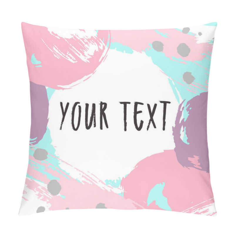 Personality  Paint Frame Card. Vector Hand Drawn Template. Pillow Covers