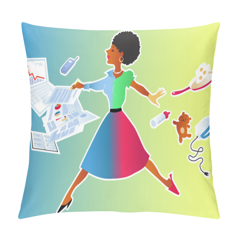 Personality  Woman With Two Jobs Pillow Covers