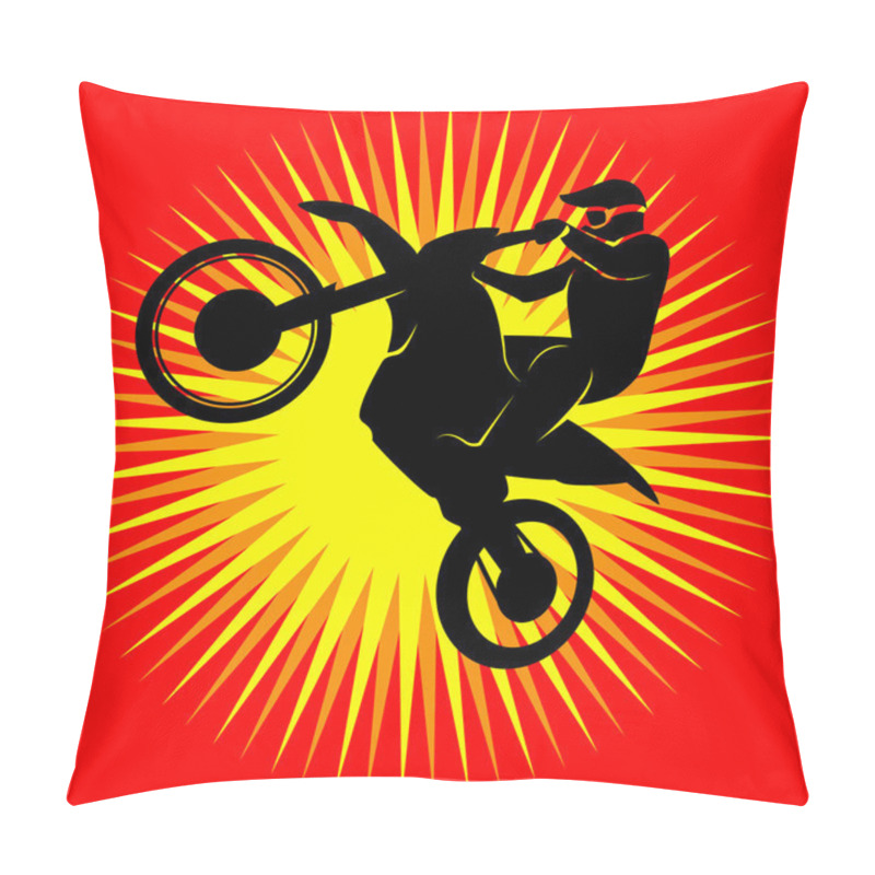 Personality  Motocross Racer Pillow Covers