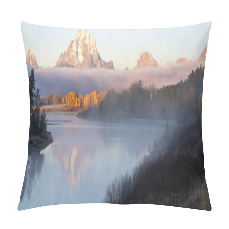 Personality  Sunrise At Oxbow Bend In Grand Teton National Park Pillow Covers