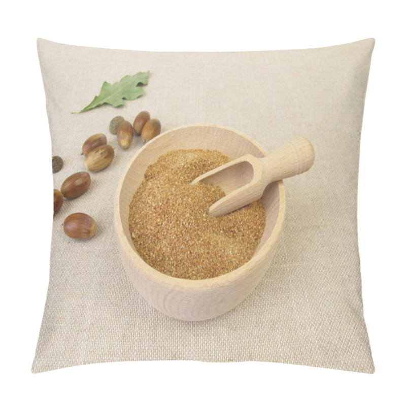 Personality  Homemade Acorn Flour In Wooden Bowl Pillow Covers