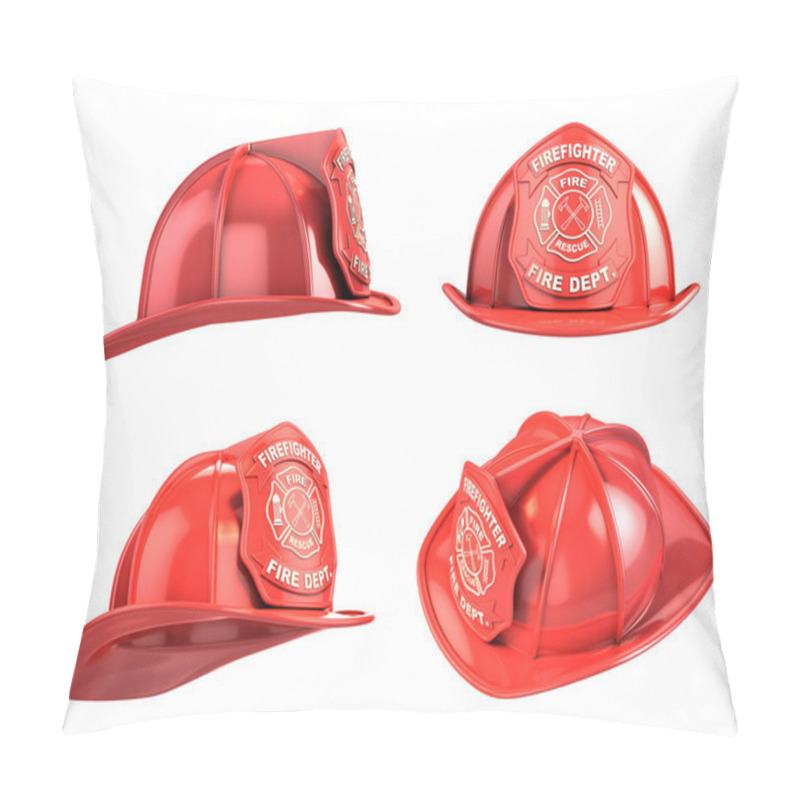 Personality  Fireman Helmet From Various Angles Pillow Covers