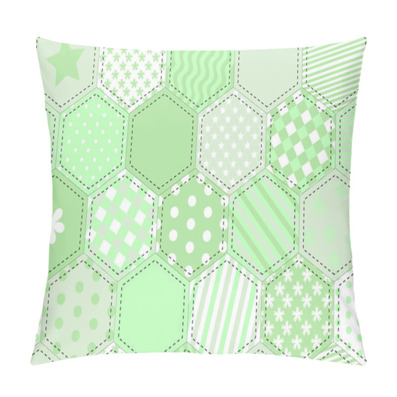 Personality  Patchwork Quilt Green Pillow Covers