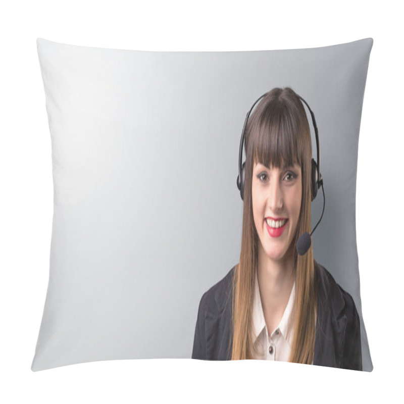 Personality  Female Telemarketer C Pillow Covers