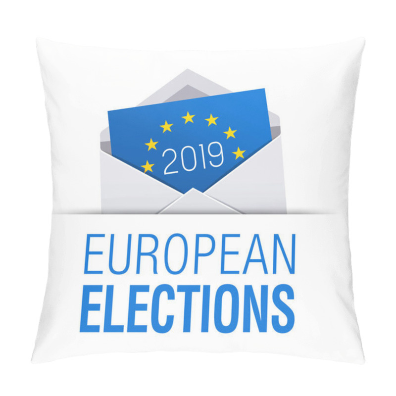 Personality  Voting Envelope Icon For European Elections 2019 Pillow Covers