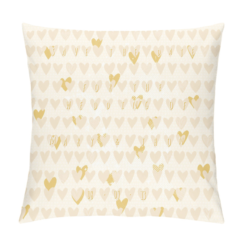 Personality  Beautiful Love Hearts Background. Pillow Covers