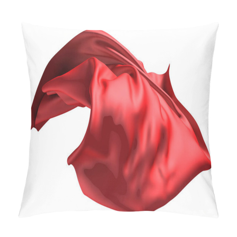 Personality  Red Satin Fabric Flying In The Wind Pillow Covers