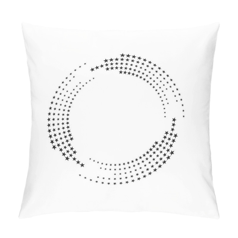 Personality  Halftone Circle Stars Background. Pillow Covers