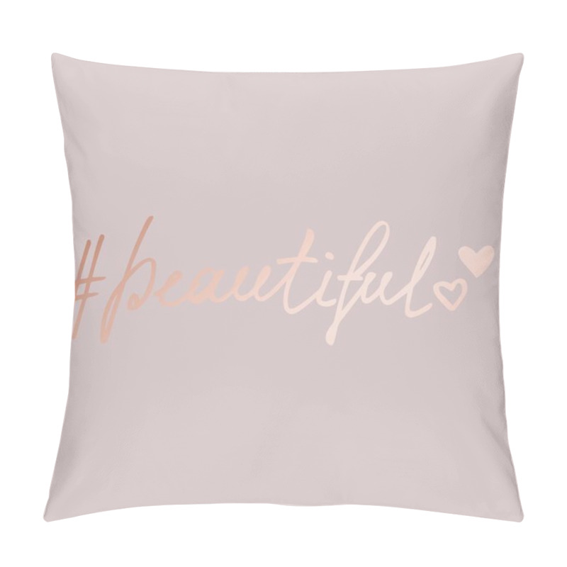 Personality  Hand Drawing Illustration With Pink Gold Imitation For The Design Pillow Covers