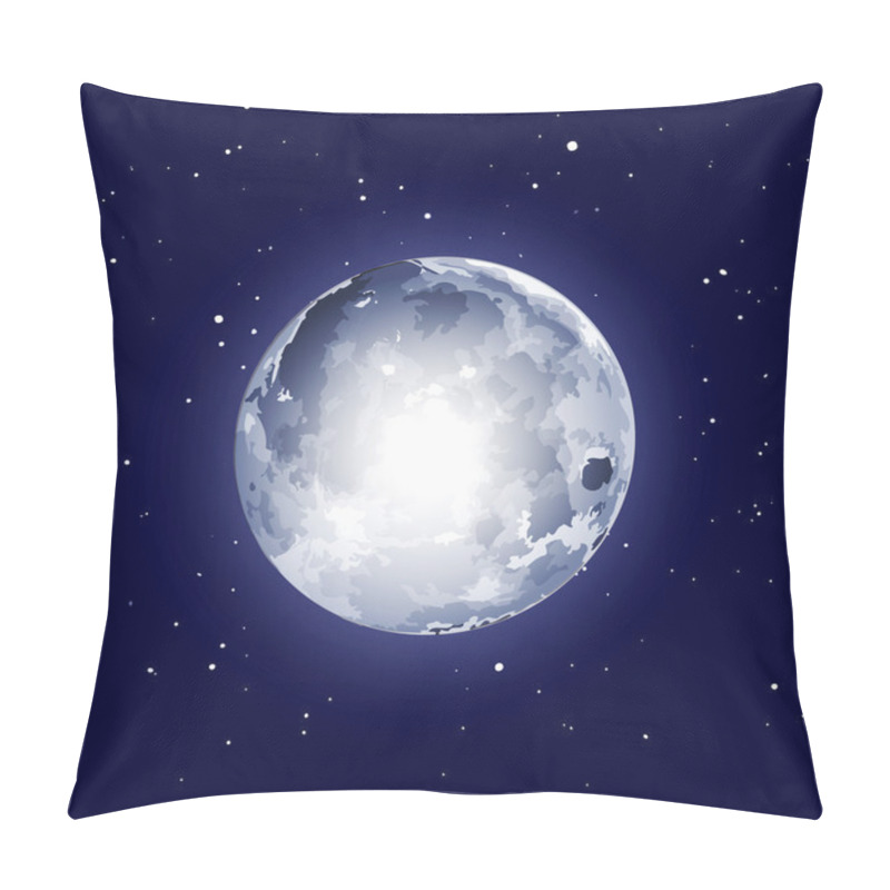 Personality  Space Background With The Moon And Stars Pillow Covers