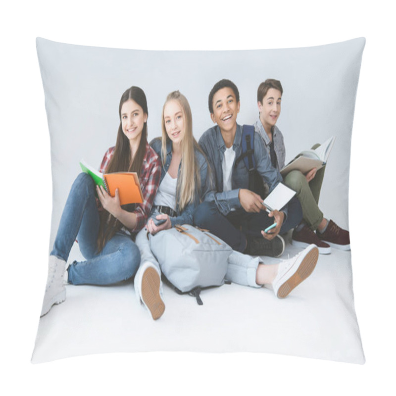 Personality  Multiethnic Group Of Students Pillow Covers