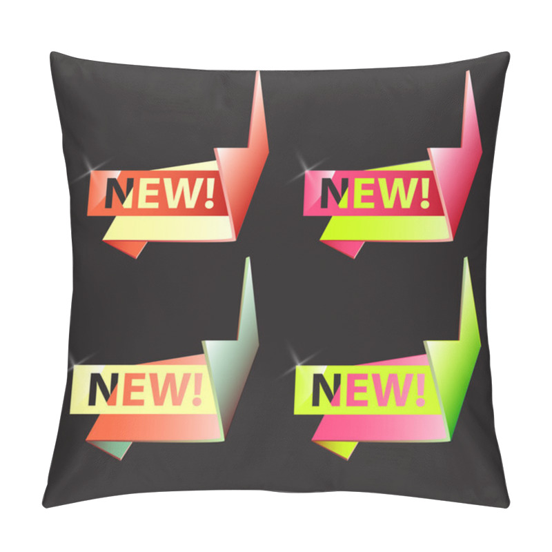 Personality  Vector Origami Banners Set Pillow Covers