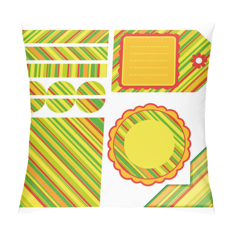 Personality  Easter Set Of Stripe Design Elements Pillow Covers