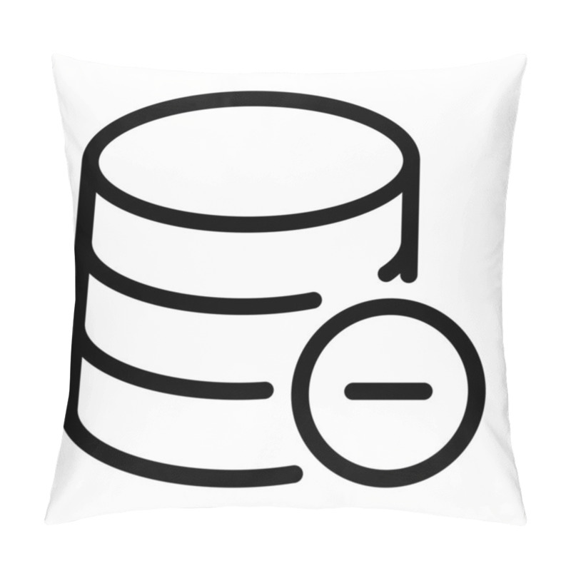 Personality  Remove Database Storage Simple Line Illustration Pillow Covers