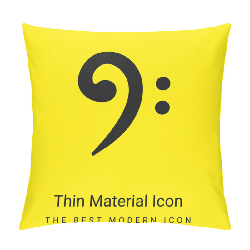 Personality  Bass Clef Minimal Bright Yellow Material Icon Pillow Covers