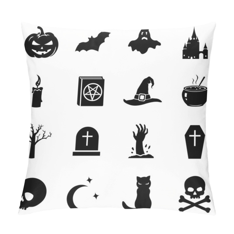 Personality  Set Of Halloween Icons Pillow Covers