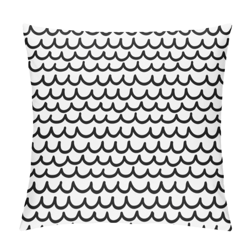 Personality  Black Marker Drawn Simple Fish Skin Pillow Covers