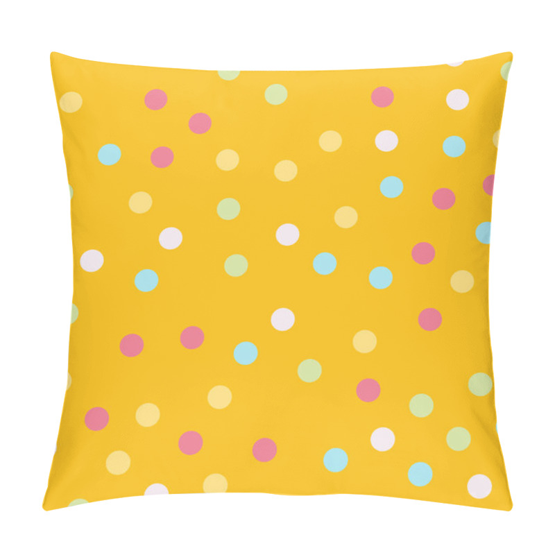 Personality  Colorful Polka Dots Seamless Pattern On Bright 4 Background Graceful Classic Colorful Polka Dots Pillow Covers