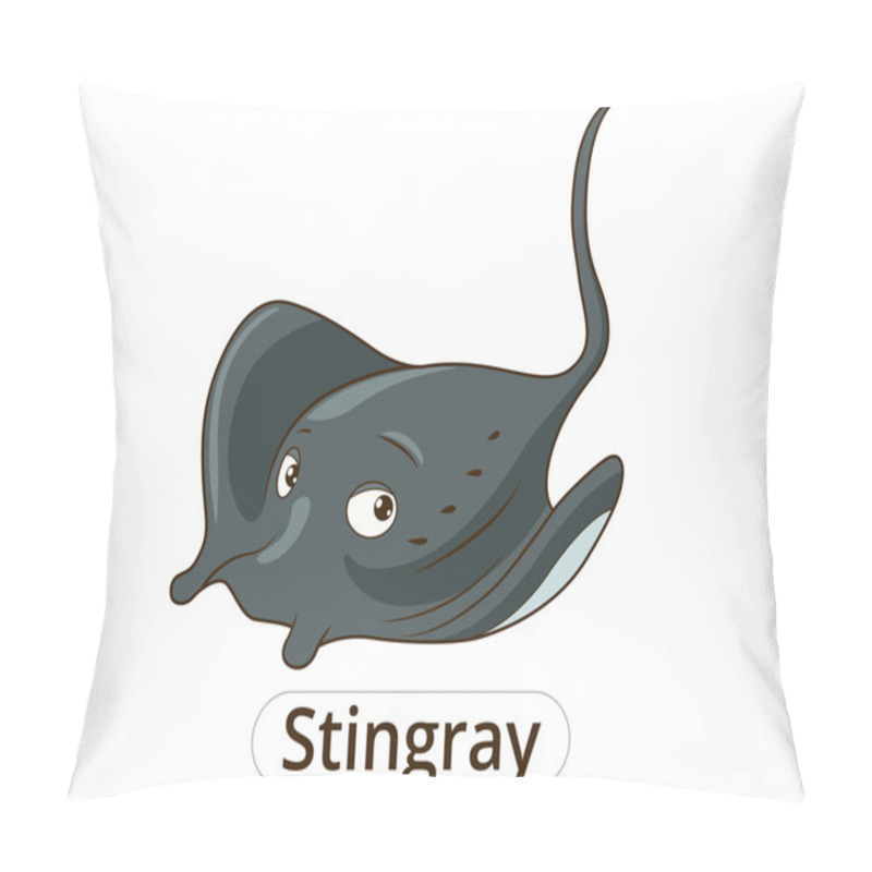 Personality  Stingray Sea Animal Fish Cartoon Illustration Pillow Covers