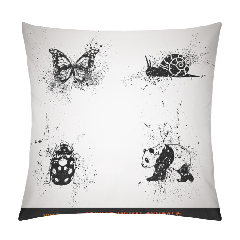 Personality  Selected Grungy Animals Symbols/icons Pillow Covers