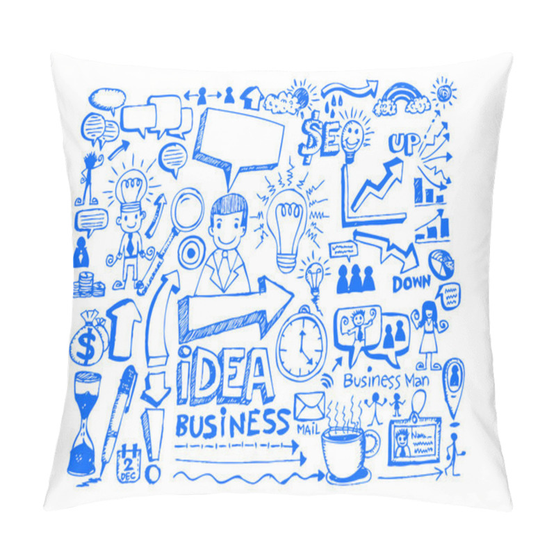 Personality  Business Doodles Idea Pillow Covers