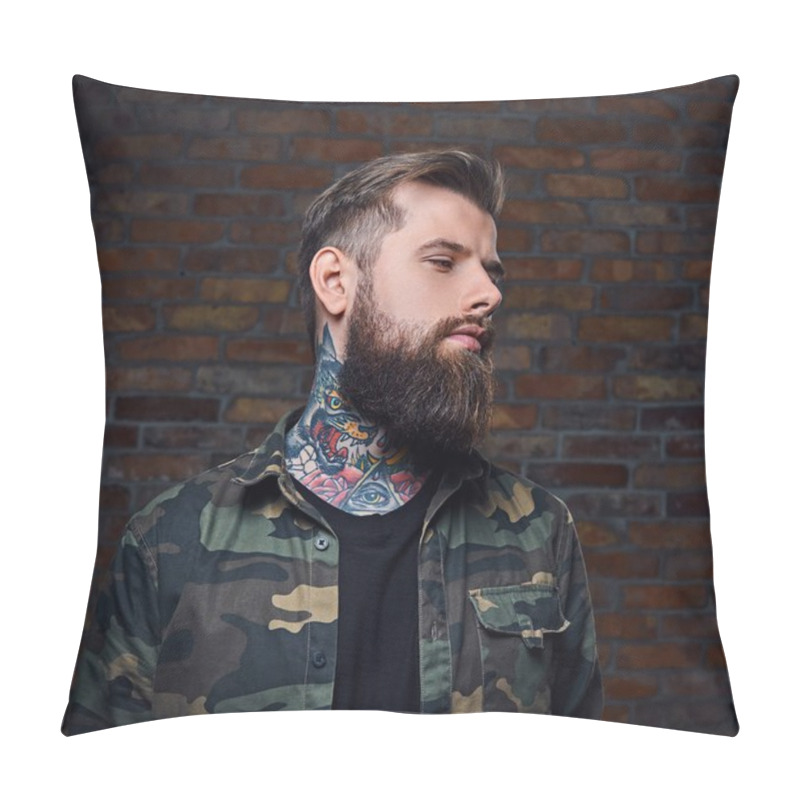 Personality  Man Dressed In A Military Jacket  Pillow Covers