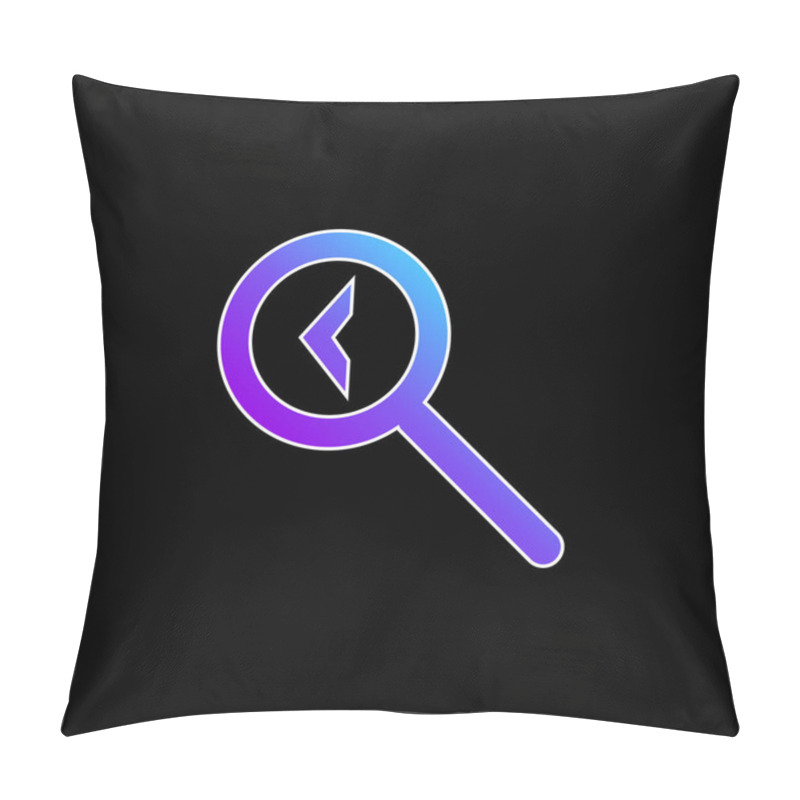 Personality  Back Search Interface Symbol Blue Gradient Vector Icon Pillow Covers