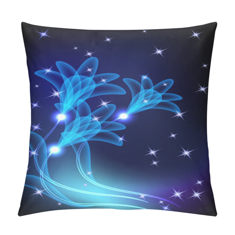 Personality  Transparent Flowers And Stars Pillow Covers