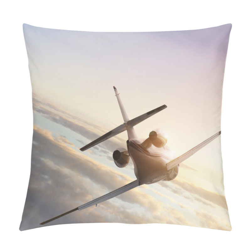 Personality  Airplane / Jetplane In The Sky At Sunset Pillow Covers