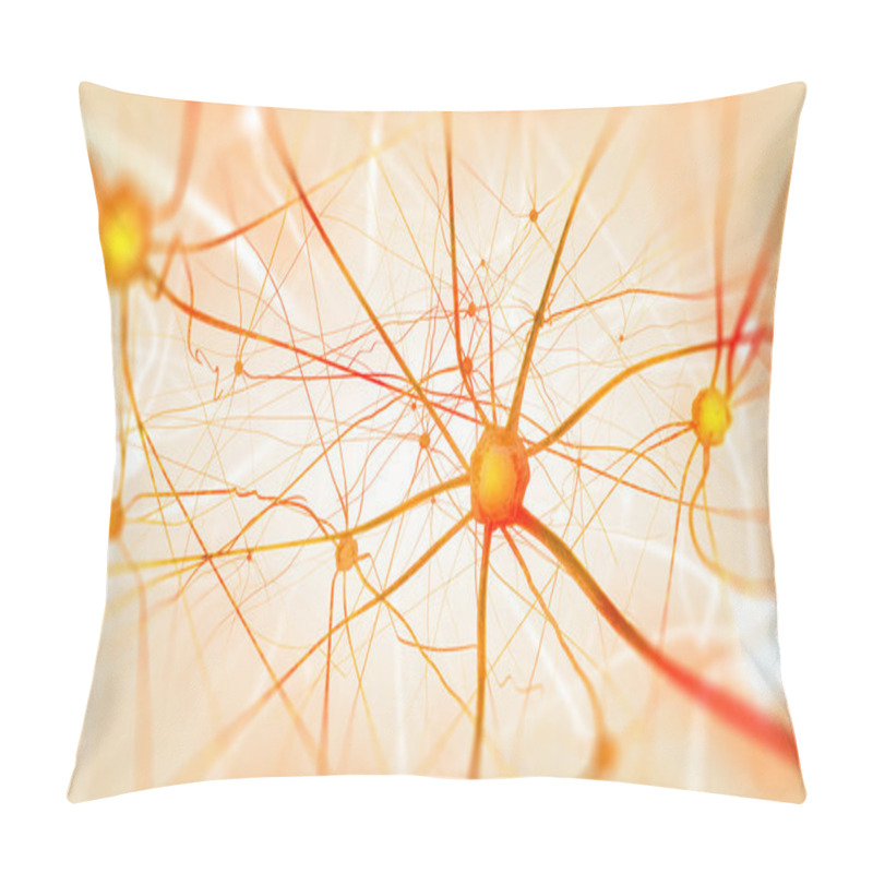 Personality  Neurons In The Brain On Light Background Pillow Covers