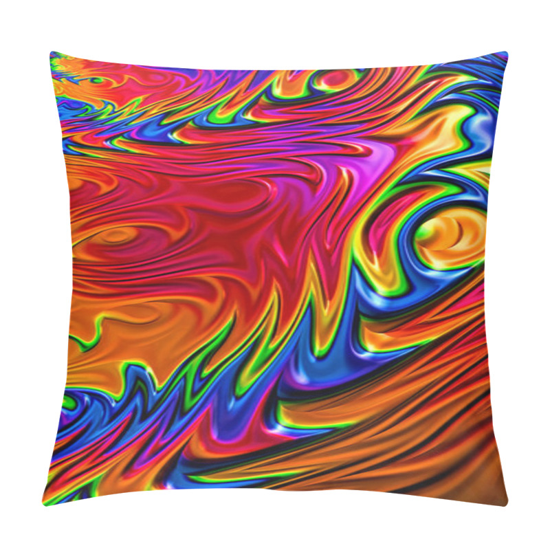 Personality  Abstract Bright Chaos Background - Digitally Generated Image Pillow Covers