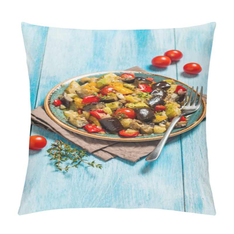 Personality  Vegetable Ratatouille In A Plate Pillow Covers