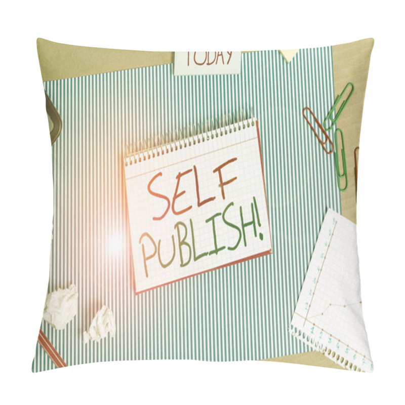 Personality  Word Writing Text Self Publish. Business Concept For Writer Publish Piece Of Ones Work Independently At Own Expense Striped Paperboard Notebook Cardboard Office Study Supplies Chart Paper. Pillow Covers