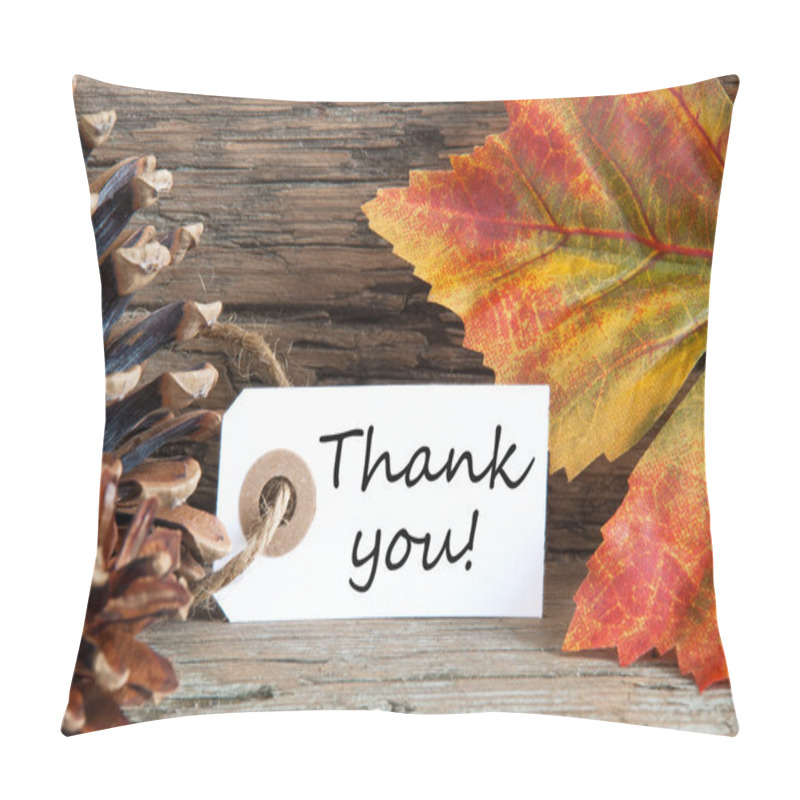 Personality  Fall Background With Thank You Pillow Covers