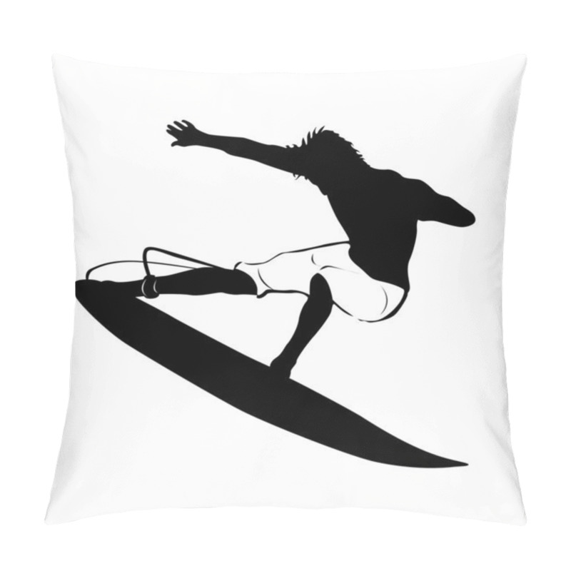 Personality  Surfing Silhouette Pillow Covers